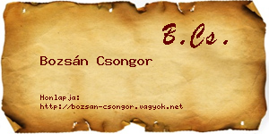 Bozsán Csongor névjegykártya