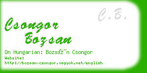 csongor bozsan business card